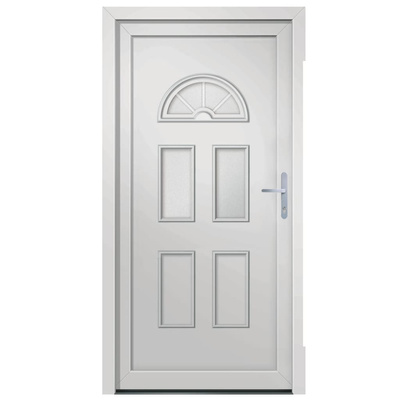 Drzwi wejściowe, białe, 98x208 cm, PVC vidaXL