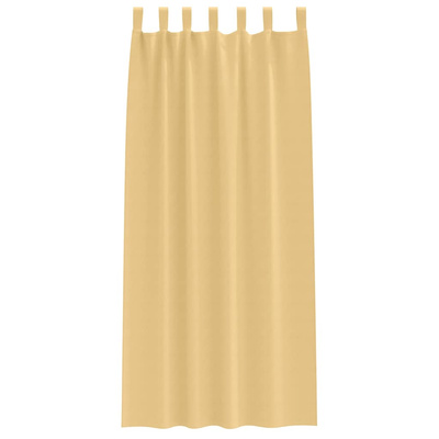 Firany blackout z kółkami 2 pcs Beżowy 260 x 140 cm Poliester