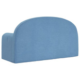2-os. sofa dla dzieci, niebieska, miękki plusz