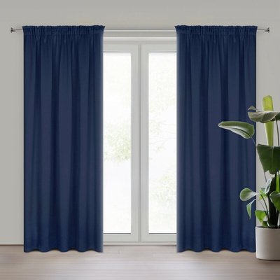 Zasłona Parisa granatowa 140x270