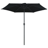 Parasol ogrodowy na aluminiowym słupku, 270x246 cm, czarny