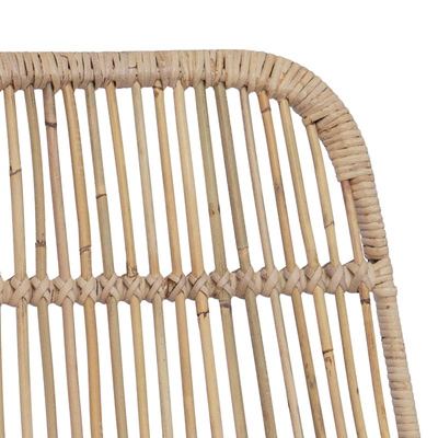 Stołek barowy 2 szt. naturalny 44 x 55 x 109 cm Rattan i Stal