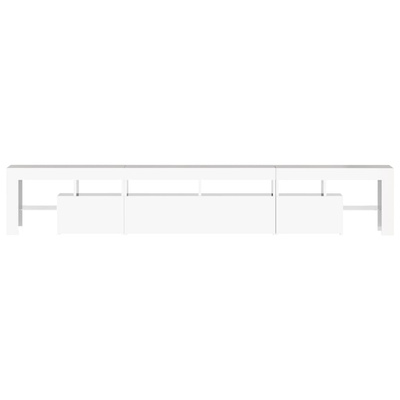 vidaXL Szafka pod TV z oświetleniem LED, biała, 230x36,5x40 cm