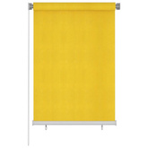 vidaXL Roleta zewnętrzna, 100x140 cm, żółta, HDPE