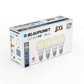 Zestaw 4 sztuk - Blaupunkt Żarówki LED E27 6W WW