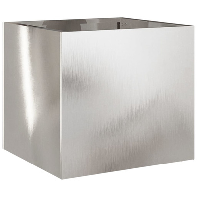 Donice, 2 szt., srebrne, 32x30x29 cm, stal nierdzewna