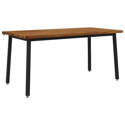 Kwadratowy stół do jedzenia 160 x 80 x 75 cm Lite Drewno Akacji