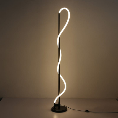 Nowoczesna Lampa podłogowa Czarna LED 30W 3000K Abruzzo Spirali