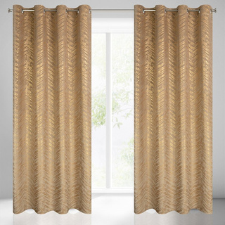 Zasłona Sara ciemnobeżowa 140x250