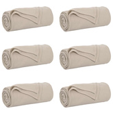 Koce narzutowe 6 pcs Beżowy 270 x 240 cm Polar