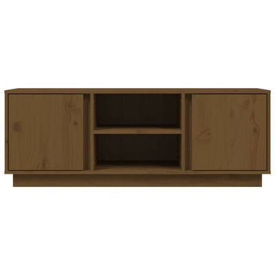 Szafka pod TV, miodowy brąz, 110x35x40,5cm, lite drewno sosnowe vidaXL