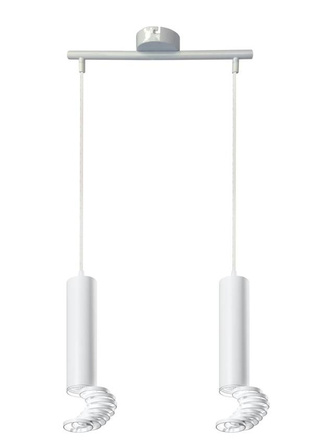 Lampa tuba wisząca 100cm biała 2xGU10 32-78636