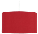 Lampa wisząca z abażurem Onda czerwona tkaninowa do salonu E27