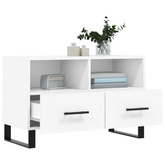 vidaXL Szafka pod TV, biała, 80x36x50 cm, materiał drewnopochodny wariant 13