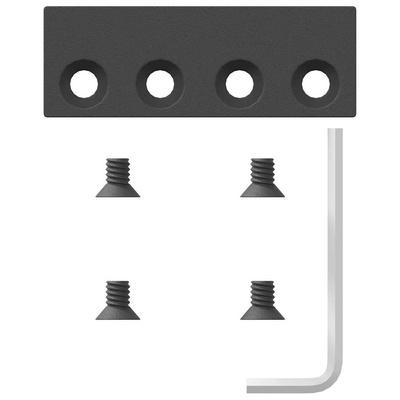 System do montażu drzwi przesuwnych, 400 cm, stal, czarny