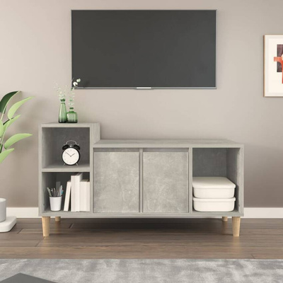 vidaXL Szafka pod TV, szarość betonu, 100x35x55 cm