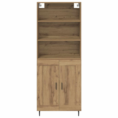 Highboard 2 szt. Dąb rzemieślniczy 69,5 x 32,5 x 180 cm