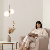 Lampa wisząca czarny mat/złota 2xE14 Duo 32-01269