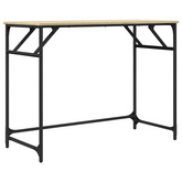 vidaXL Biurko, dąb sonoma, 100x45x76 cm, materiał drewnopochodny, stal