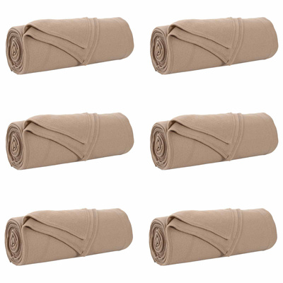 Koce narzutowe 6 pcs Camel 210 x 140 cm Polar