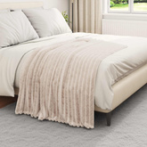 Koce narzutowe 6 pcs Beżowy 150 x 130 cm Polar