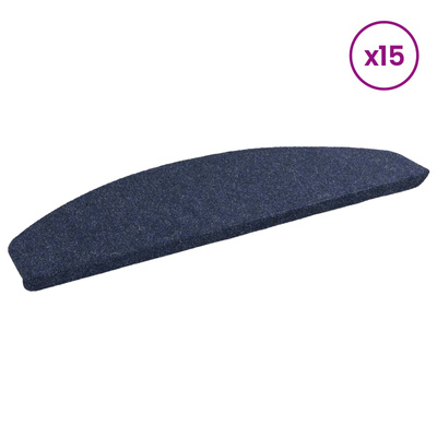 Samoprzylepne maty na schody 15 pcs niebieski 80 x 28 x 3,5 cm