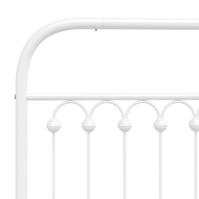 Metalowe wymienne wezgłowie, białe, 150 cm