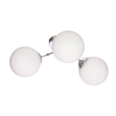 BELWEDER lampa ścienna chromowy 3x40W E14 klosz biały  23-39873