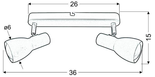 Lampa ścienna sufitowa listwa srebrna 2x40W Picardo 92-44211