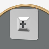 Lustro ścienne, złote, ? 60 cm, okrągłe