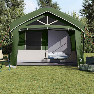 Namiot rodzinny 620 x 322 x 240 cm Poliester Zielony i Biały