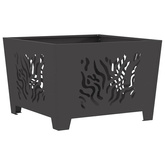 Kominek Czarny 60 x 60 x 40 cm Stal