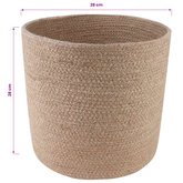 Zestaw doniczek 2 pcs naturalny ? 28 x 28 cm 100% Juta Tossa