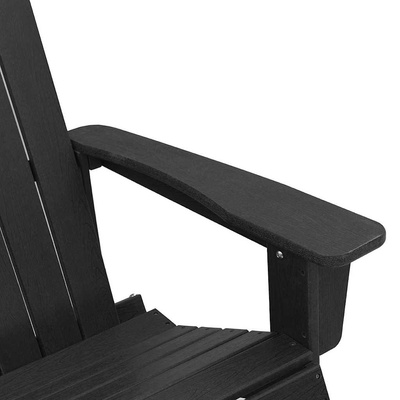 Fotel bujany Adirondack Czarny HDPE
