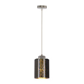 Lampa wisząca chrom klosz 3D regulowana wysokość Nocturno Candellux 31-57686
