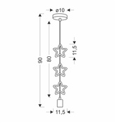 Single Sss Lampa Wisząca 1X20W E27 Iq Kids Biały+Niebieski+Różowy