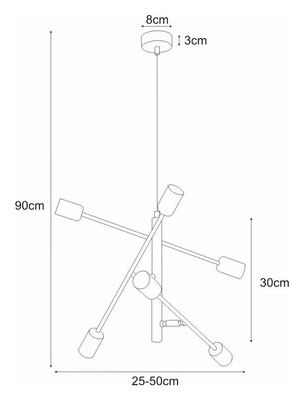 Lampa sufitowa K-4751 z serii CAMARA KAJA