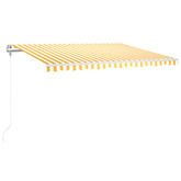 vidaXL Automatycznie zwijana markiza, LED i czujnik wiatru, 400x300 cm