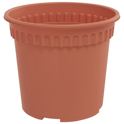 Okrągła doniczka na kwiaty 24 pcs Czerwony ceglasty