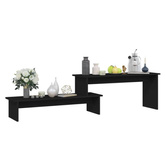vidaXL Szafka pod TV, czarna, 180x30x43 cm, materiał drewnopochodny