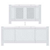 Osłona na kaloryfer z MDF, biała, 205 cm