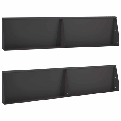Mur oporowy 4 szt. 100 x 12 x 50 cm Stal Czarny
