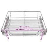 Wysuwane kosze druciane, 2 szt., srebrne, 600 mm