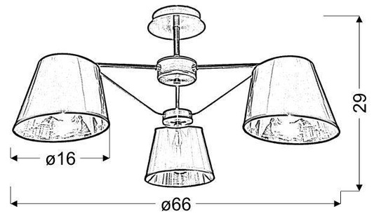 Lampa sufitowa czarna/patynowa Cortez 33-54982