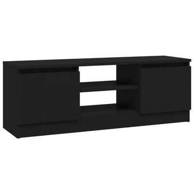 vidaXL Szafka pod TV, z drzwiczkami, czarna, 102x30x36 cm