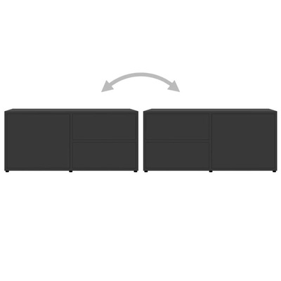 vidaXL Szafka pod TV, szara, 80x34x36 cm, materiał drewnopochodny