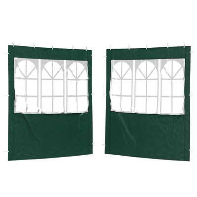 Ściana boczna namiotu na imprezy 2 pcs 200 x 195 cm zielony