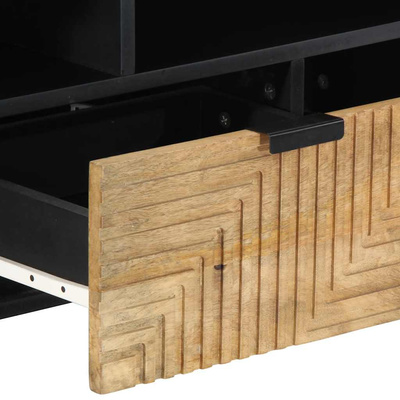 Szafka RTV Brązowa 100x33x46 cm Drewno lite Mango