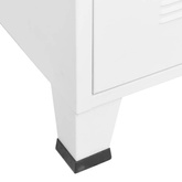 vidaXL Industrialna szafka pod TV, biała, 105x35x42 cm, metalowa
