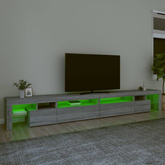 vidaXL Szafka pod TV z oświetleniem LED szary dąb sonoma 290x36,5x40cm